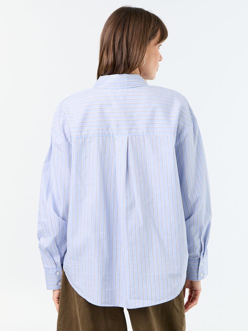 Camisa de manga comprida Azul - Kiabi