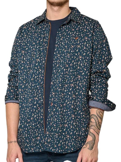 Camisa de Manga Comprida Azul-Marinho para Homem Kaporal KEVYH - Kiabi Camisa de Manga Comprida Azul-Marinho para Homem Kaporal KEVYH - Kiabi