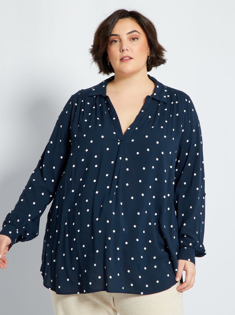 Camisa de manga comprida AZUL - Kiabi