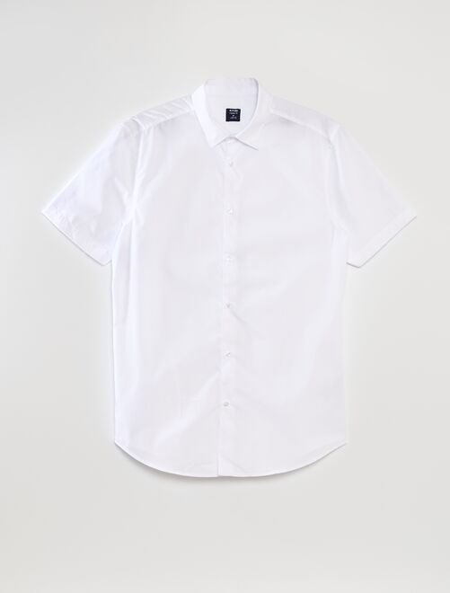 Camisa de manga comprida branca - Kiabi