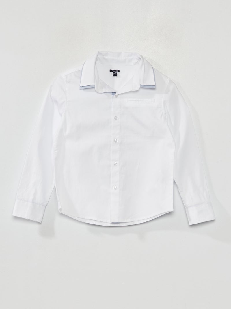 Camisa de manga comprida Branco - Kiabi