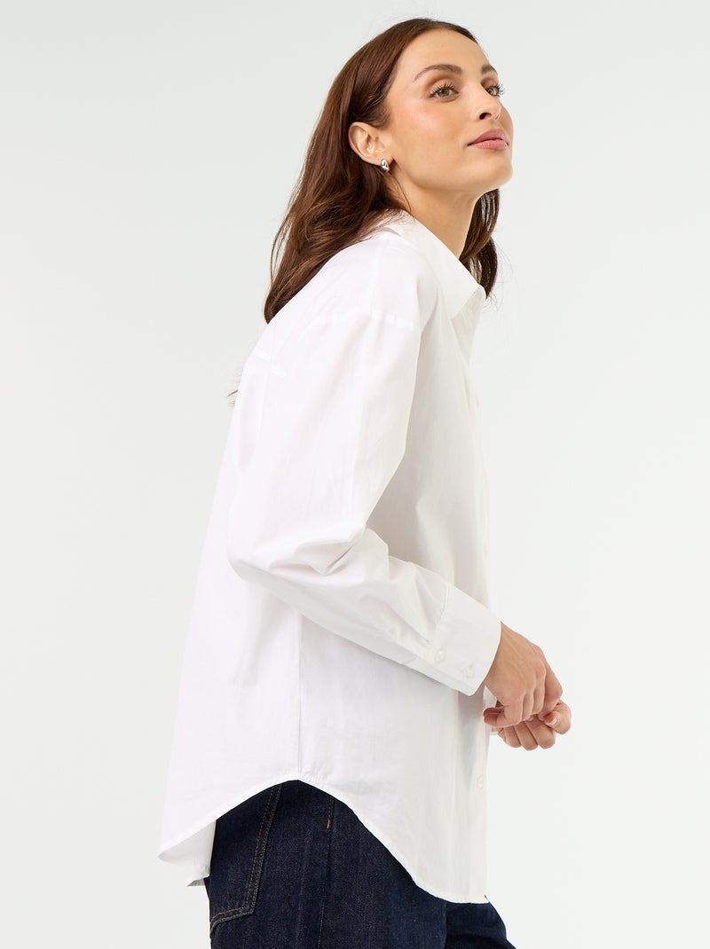 Camisa de manga comprida Branco - Kiabi