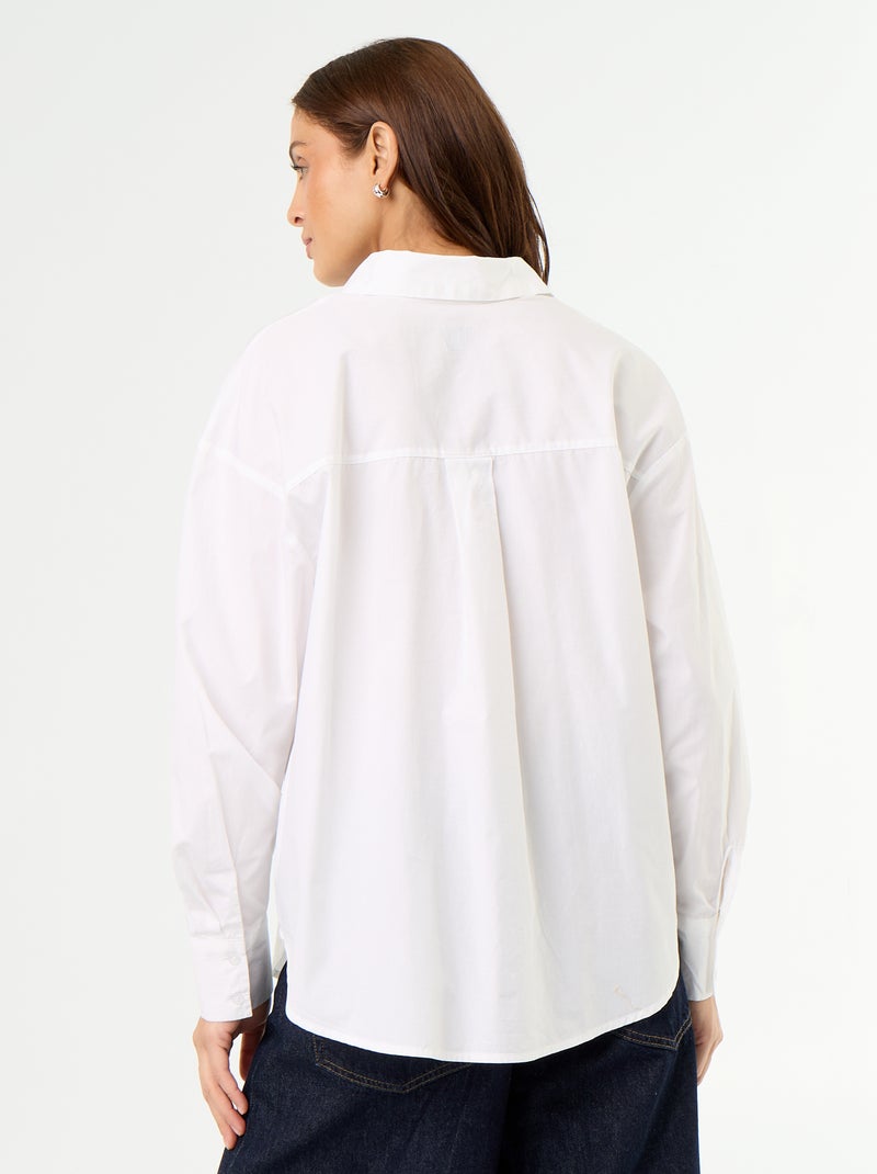 Camisa de manga comprida Branco - Kiabi