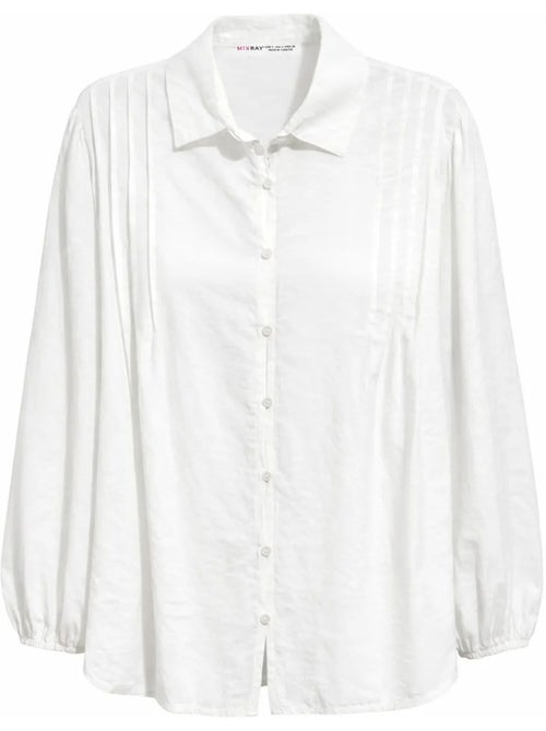 Camisa de manga comprida canelada texturizada com botões mixray - Kiabi Camisa de manga comprida canelada texturizada com botões mixray - Kiabi