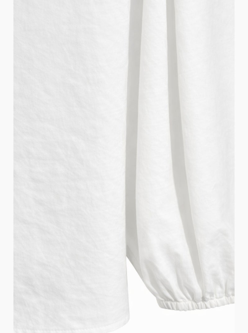 Camisa de manga comprida canelada texturizada com botões mixray Marfim - Kiabi