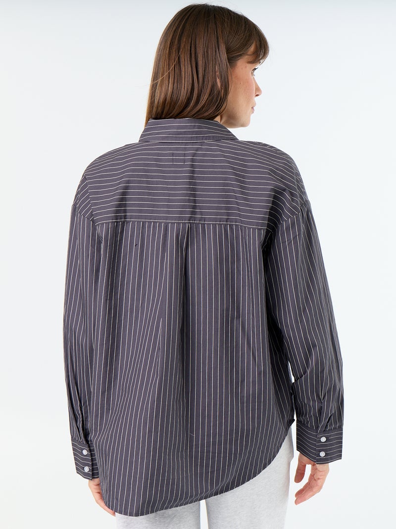 Camisa de manga comprida Cinza - Kiabi