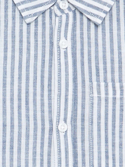 Camisa de manga comprida com bolso no peito - Kiabi Camisa de manga comprida com bolso no peito - Kiabi