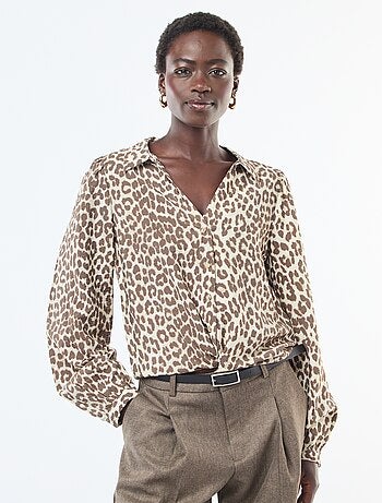 Camisa de manga comprida com padrão de leopardo 'JDY'