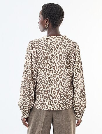 Camisa de manga comprida com padrão de leopardo 'JDY'