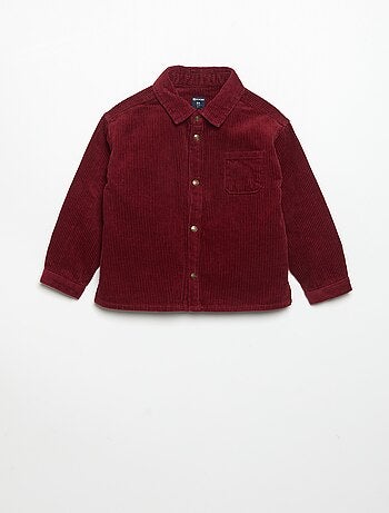 Camisa de manga comprida de bombazina