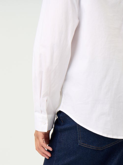 Camisa de manga comprida e gola lavallière - Kiabi