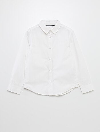 Camisa de manga comprida em popelina - coleção fácil de vestir