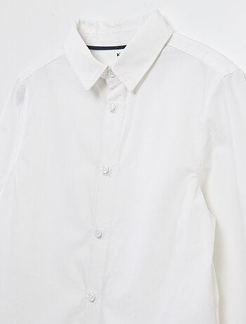 Camisa de manga comprida em popelina - coleção fácil de vestir