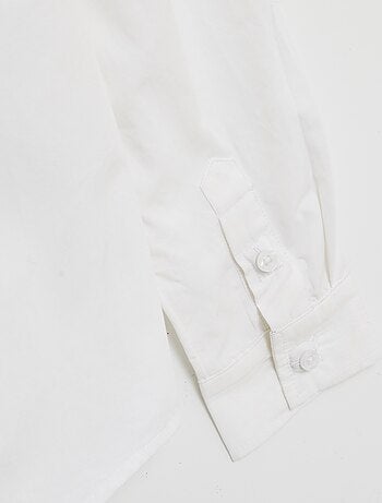 Camisa de manga comprida em popelina - coleção fácil de vestir