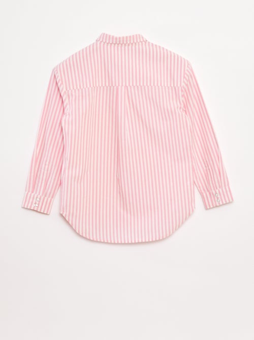 Camisa de manga comprida em popelina - Kiabi