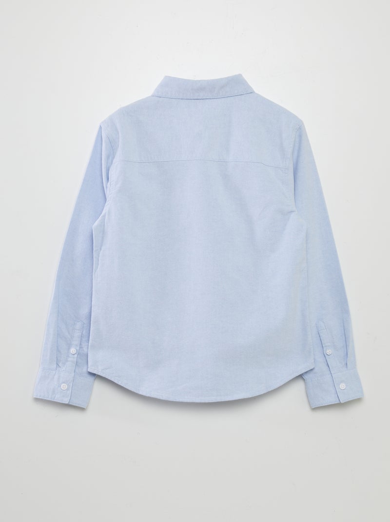 Camisa de manga comprida oxford AZUL - Kiabi