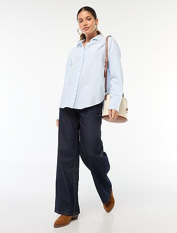 Camisa de manga comprida oxford