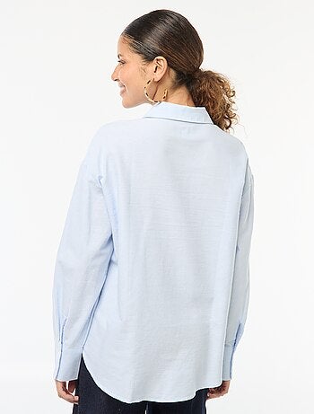 Camisa de manga comprida oxford