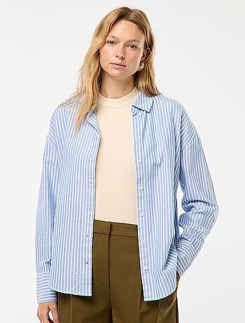Camisa de manga comprida oxford