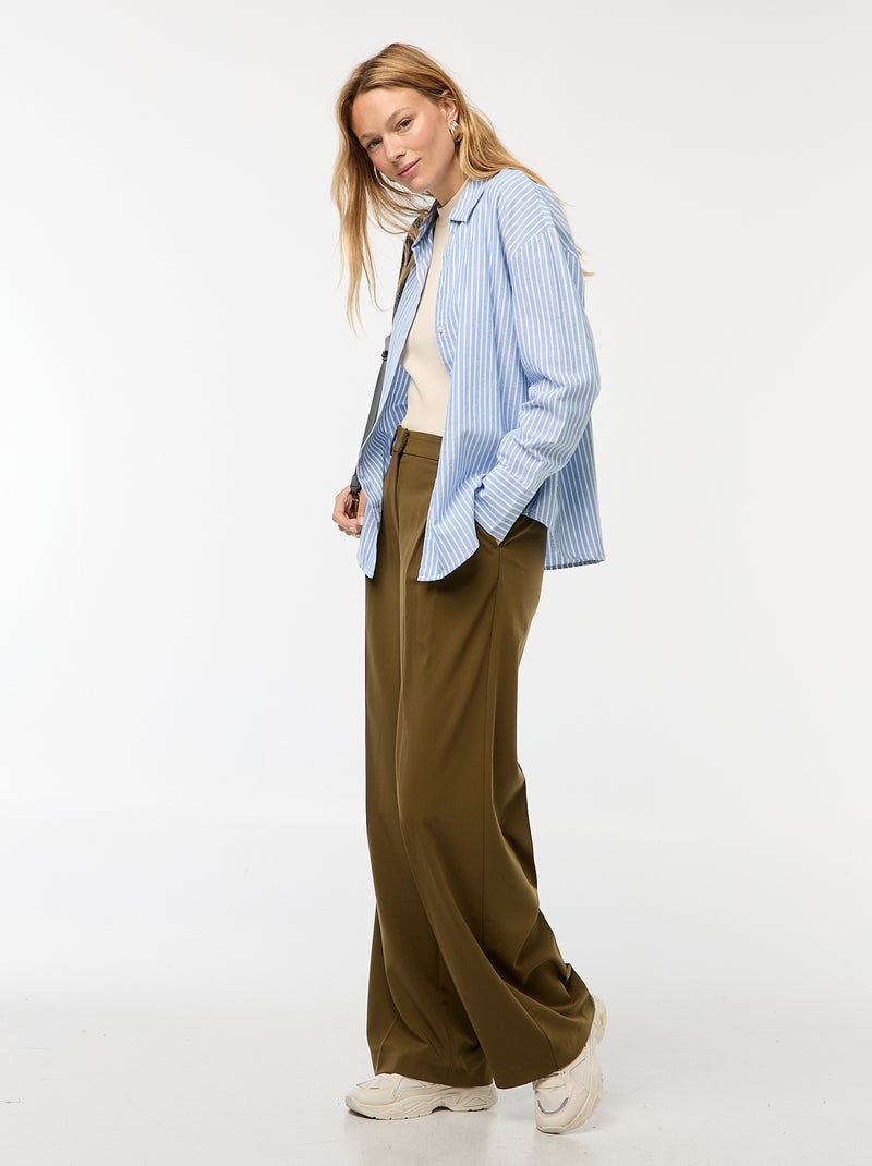 Camisa de manga comprida oxford Azul - Kiabi