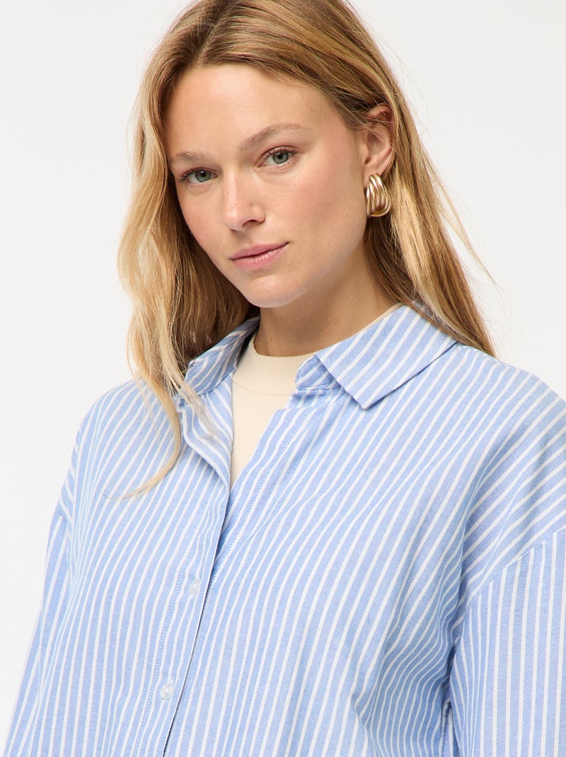 Camisa de manga comprida oxford Azul - Kiabi