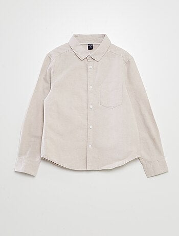 Camisa de manga comprida oxford