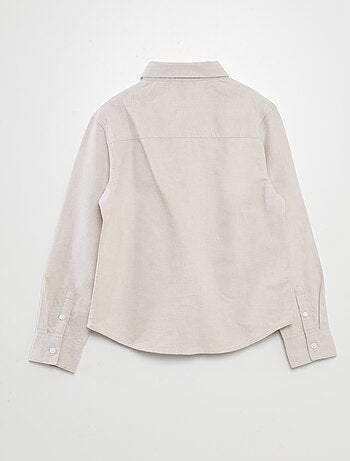 Camisa de manga comprida oxford