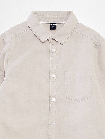 Camisa de manga comprida oxford