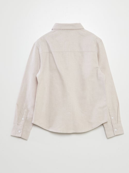 Camisa de manga comprida oxford - Kiabi