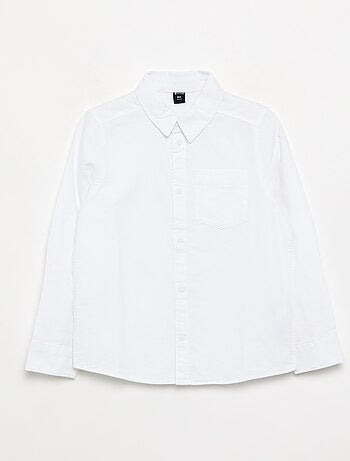 Camisa de manga comprida oxford
