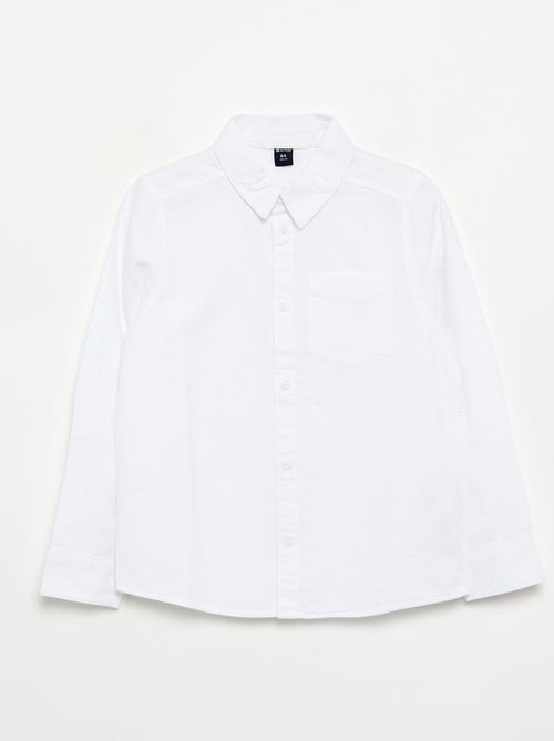 Camisa de manga comprida oxford - Kiabi