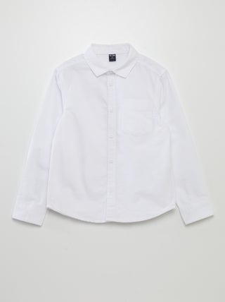 Camisa de manga comprida oxford