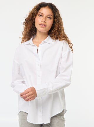 Camisa de manga comprida oxford