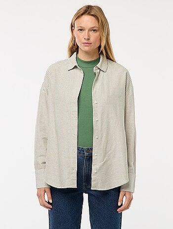 Camisa de manga comprida oxford
