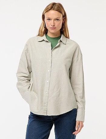 Camisa de manga comprida oxford