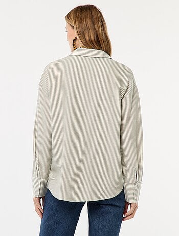 Camisa de manga comprida oxford