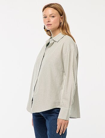 Camisa de manga comprida oxford