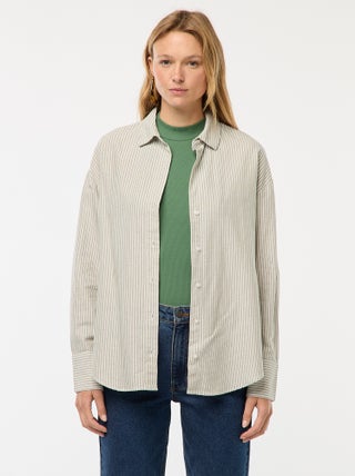 Camisa de manga comprida oxford