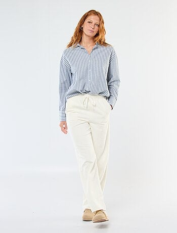 Camisa de manga comprida oxford