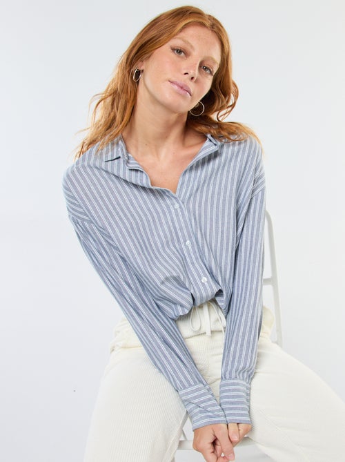 Camisa de manga comprida oxford - Kiabi