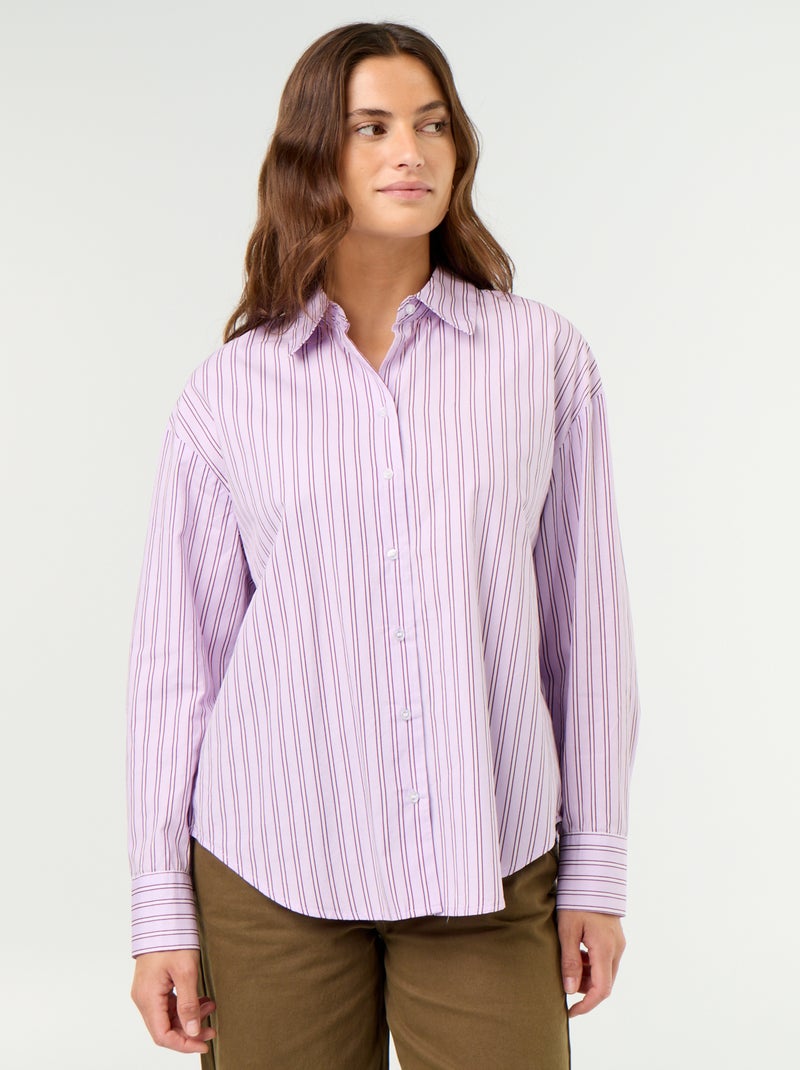 Camisa de manga comprida Violeta - Kiabi