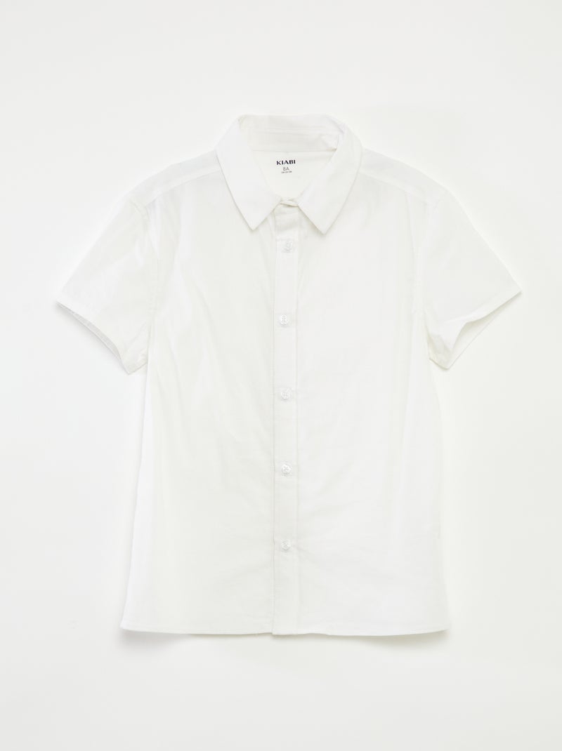 Camisa de manga curta - coleção fácil de vestir Branco - Kiabi