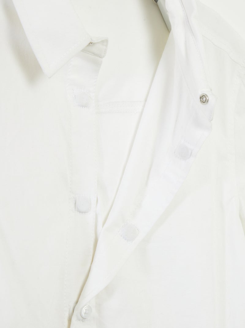 Camisa de manga curta - coleção fácil de vestir Branco - Kiabi