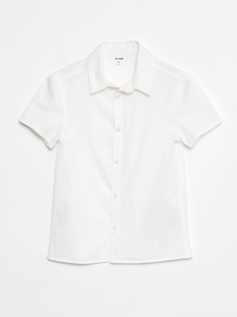Camisa de manga curta - coleção fácil de vestir Branco - Kiabi