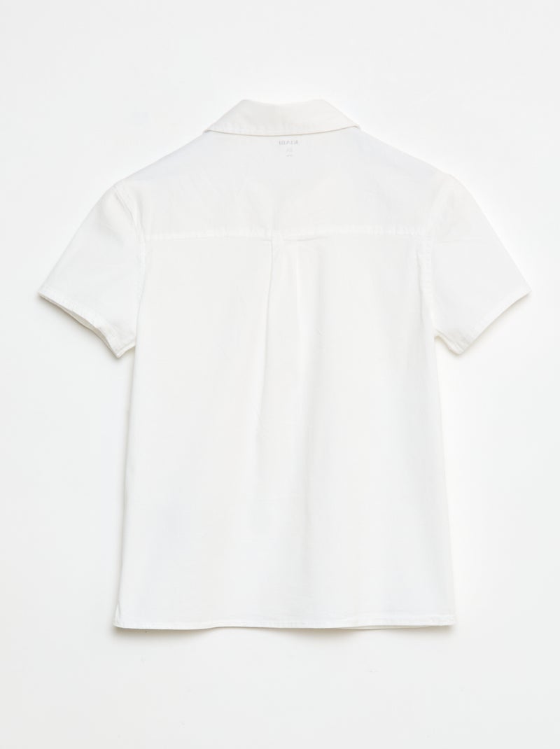 Camisa de manga curta - coleção fácil de vestir Branco - Kiabi