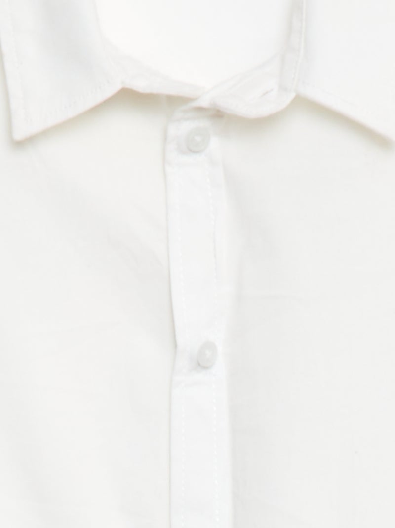 Camisa de manga curta - coleção fácil de vestir Branco - Kiabi