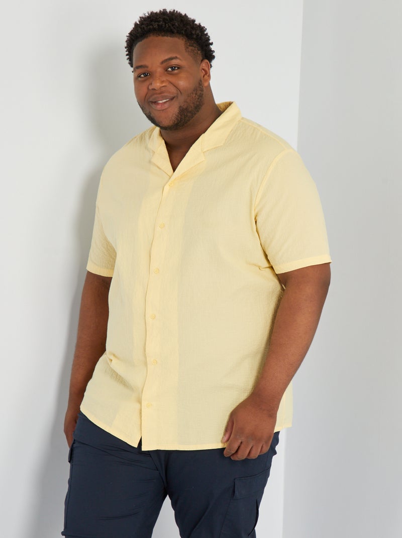 Camisa de manga curta AMARELO - Kiabi
