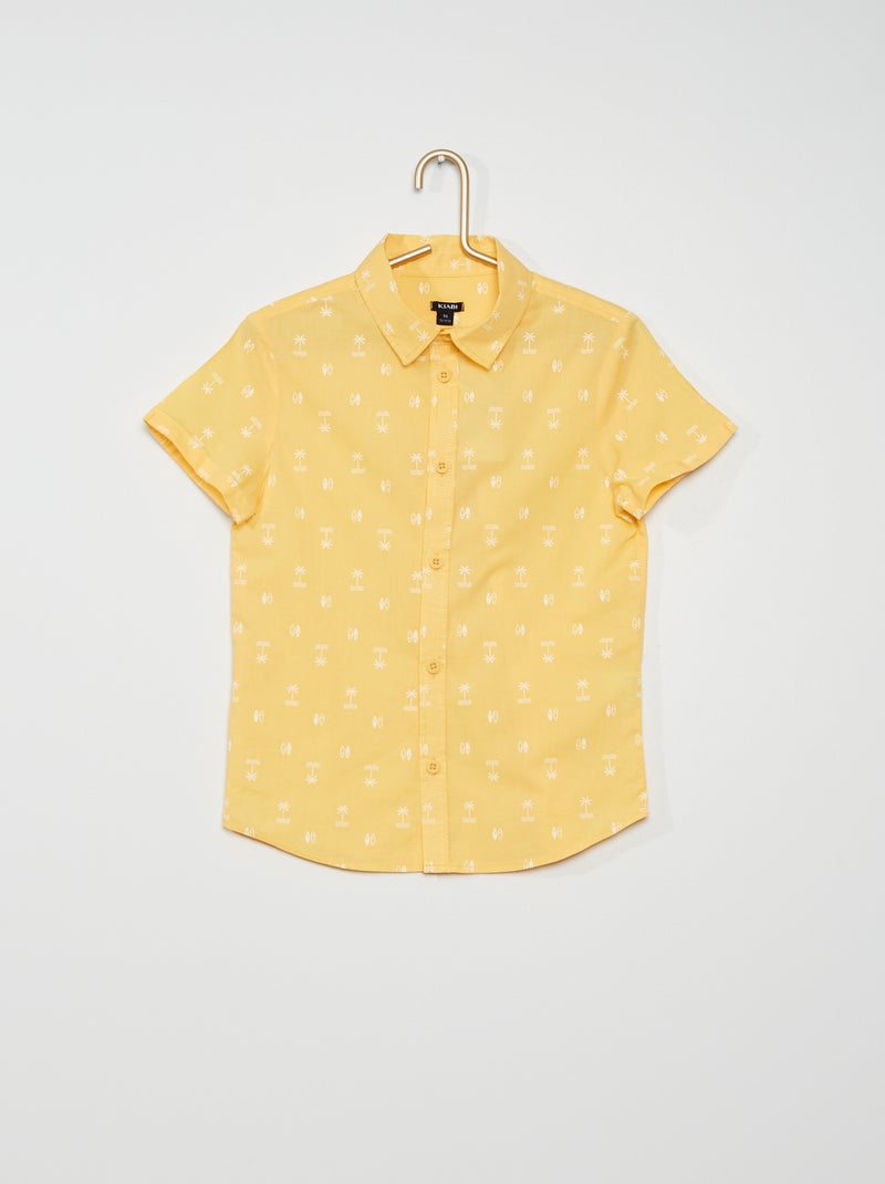 Camisa de manga curta AMARELO - Kiabi