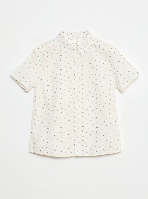 Camisa de manga curta às riscas - Kiabi