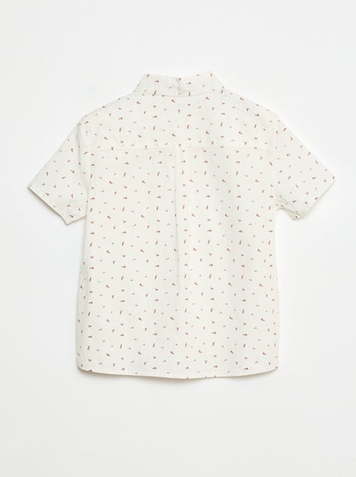 Camisa de manga curta às riscas - Kiabi